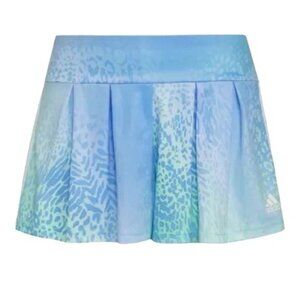 NWT Adidas Big Girls M 10/12 Blue/Green Printed Pleat Dance Shorts